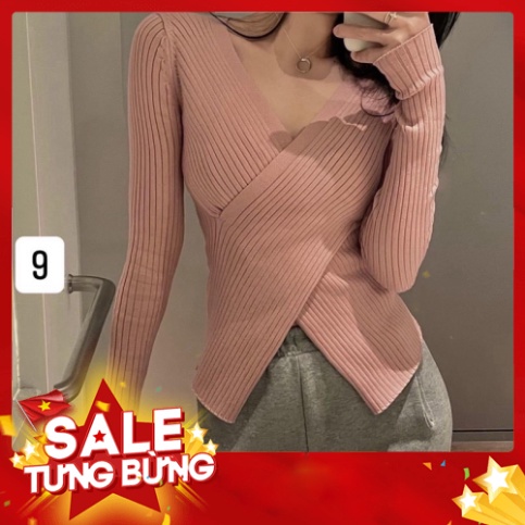 Áo len tăm body vạt chéo hàng QC | BigBuy360 - bigbuy360.vn