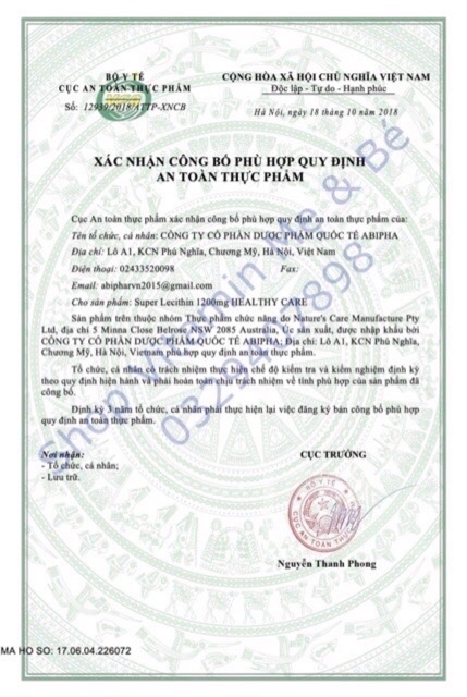 MẦM ĐẬU NÀNH LECITHIN HEALTHY CARE ÚC