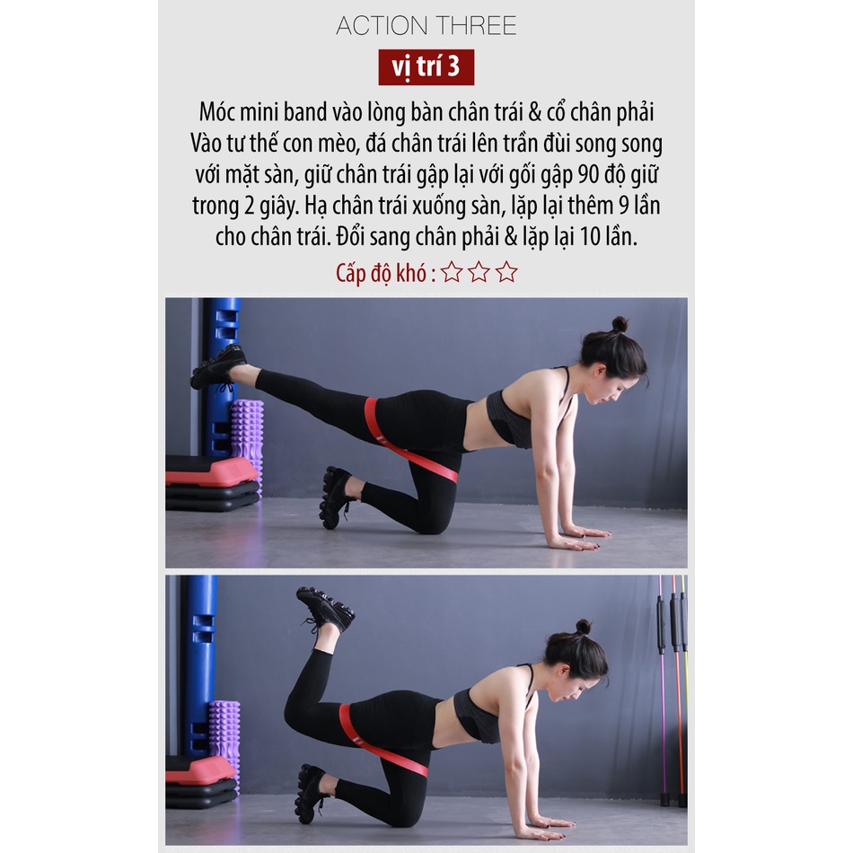 professionall.gym19-Dây MiniBand, Dây Đàn Hồi Kháng Lực Tập Cơ Mông Đùi Cao Cấp
