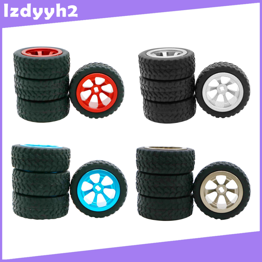Set 4 Bánh Xe Bằng Kim Loại Bền Bỉ Dành Cho Xe Hơi Điều Khiển Từ Xa WLtoys K969 K989 P929 1: 28