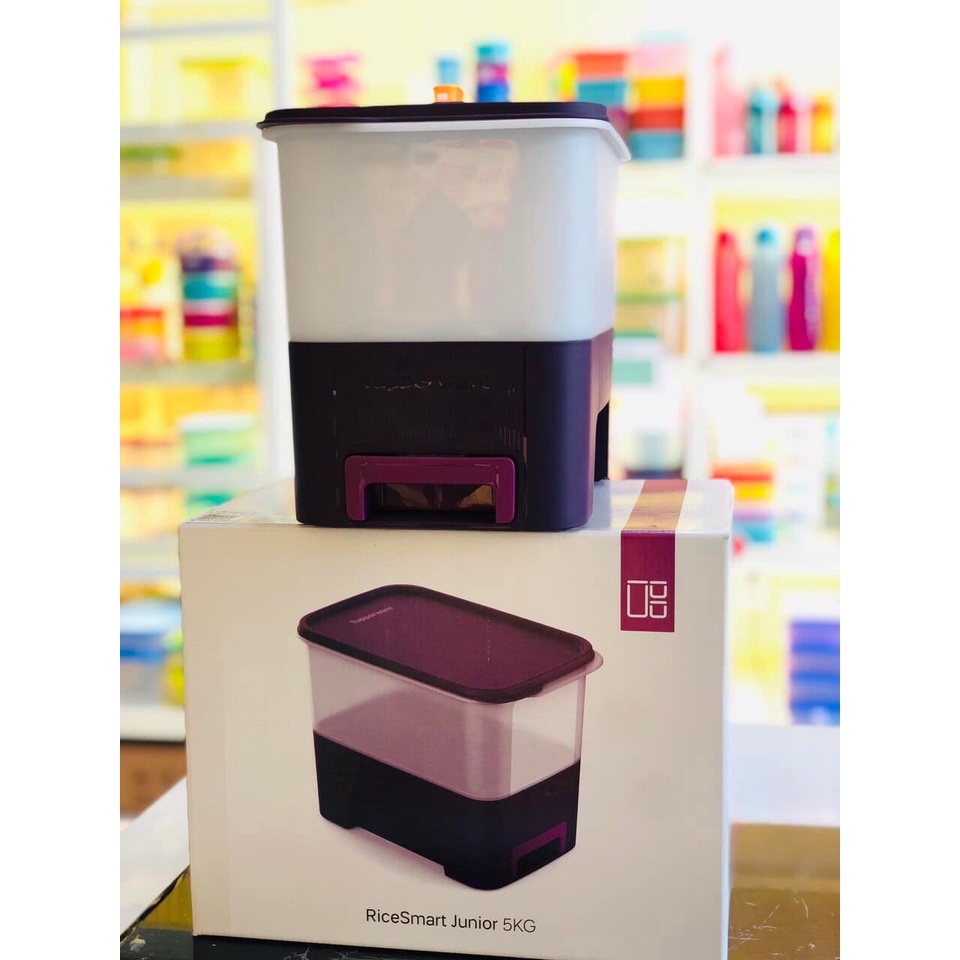 Thùng gạo Rice Smart Junior 5kg Tupperware không bị ẩm mốc, lấy gạo tiện lợi không bị mối mọt nhựa nguyên sinh an toàn
