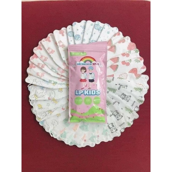 Túi 10 khẩu trang TRẺ EM 4D KF94  LP KID