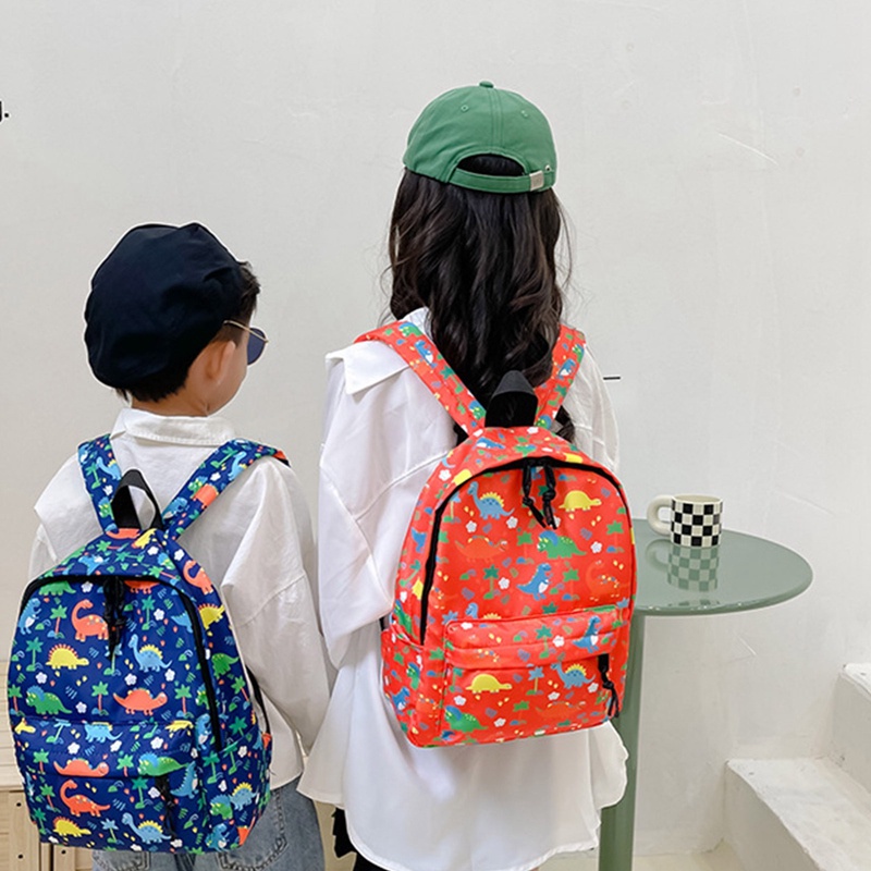 Tmdbyx Ba Lô Vải canvas Nhẹ In Hình Khủng Long Nhỏ Dễ Thương Cho Bé Mẫu Giáo