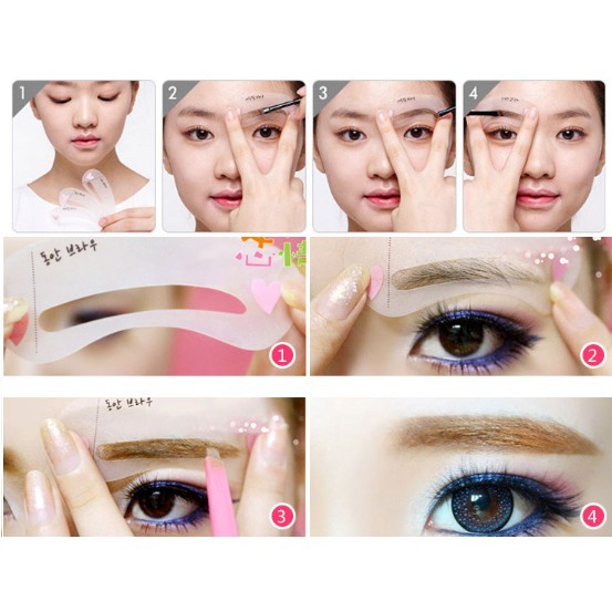 Bộ 3 Khuôn Kẻ Chân Mày Hàn Quốc Siêu Đỉnh