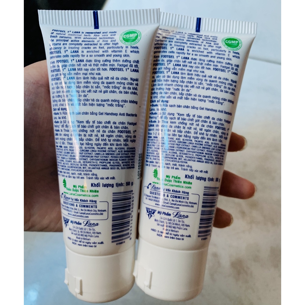 1 Tuýp Kem dưỡng da chân Lana Footgel 1+ 50g