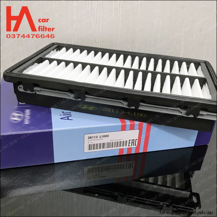 Lọc gió động cơ SantaFe, Sonata, Staria, Tucson / Carnival, K5, Sorento, Sportage. Mã 28113-L1000