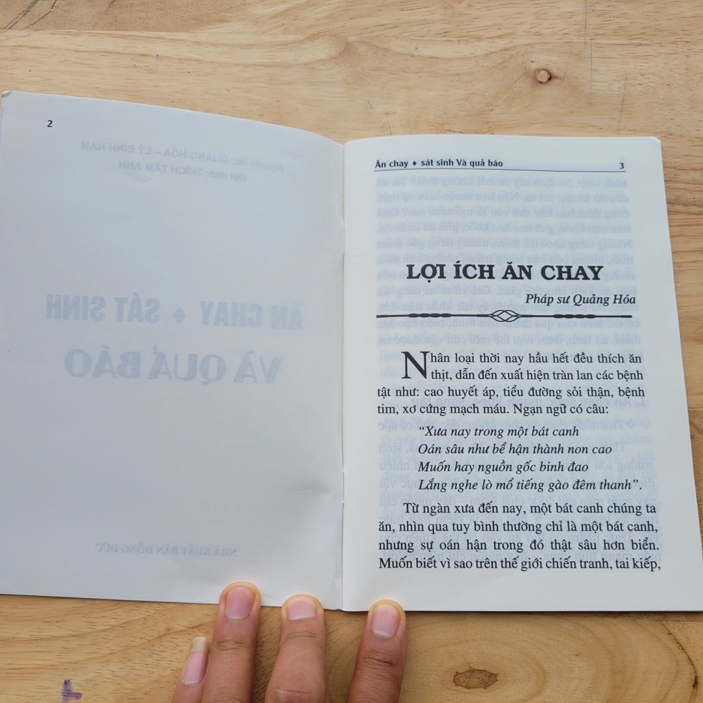Sách - Ăn Chay Sát Sinh &amp; Quả Báo