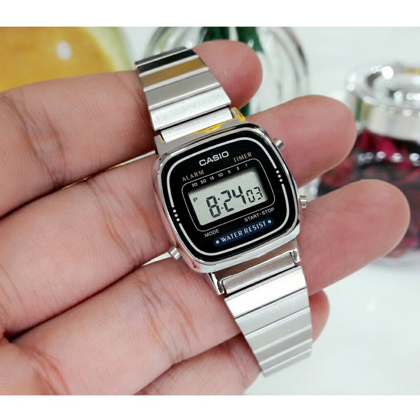 Đồng Hồ Nữ Casio Standard LA670WA-1SDF Chính Hãng | Casio Standard LA670WA-1S Dây Thép