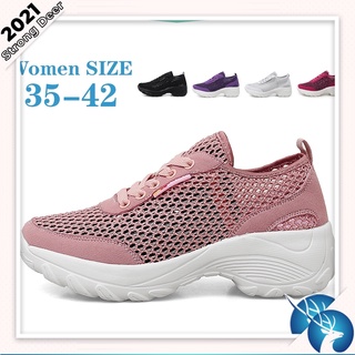 【Strong Deer】Giày thể thao thiết kế kiểu lưới thoáng khí dễ phối đồ dành cho nữ với size 35-42 2022