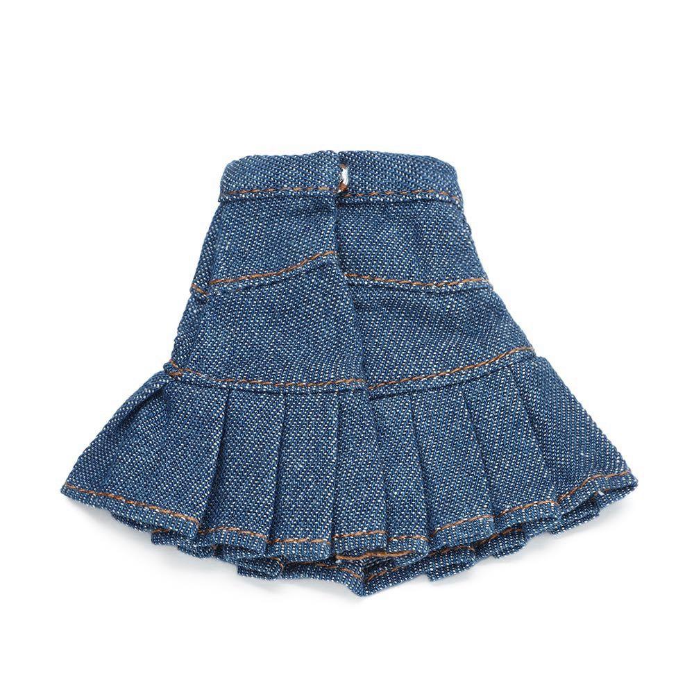 Váy Jean Xanh Mini 30cm Cho Búp Bê