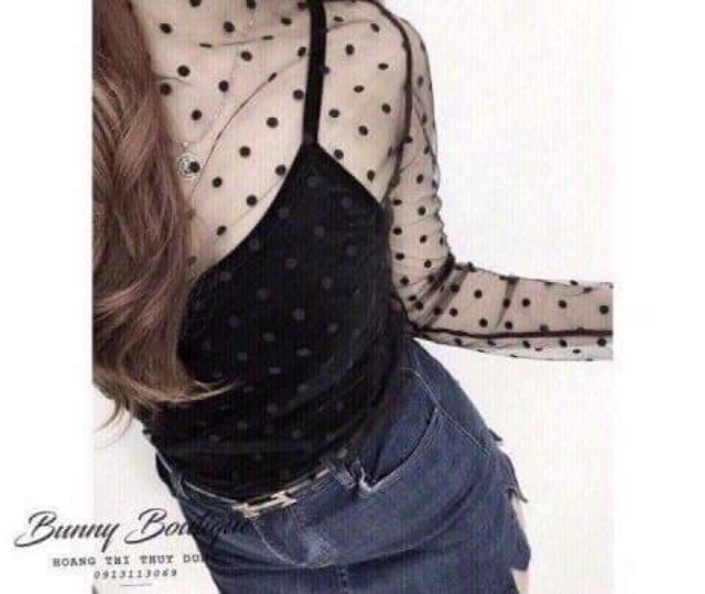 Áo lưới bi kèm áo lót, HÌNH THẬT CHỤP SÀN