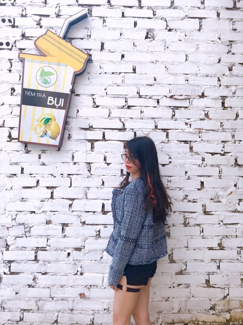 [Hàng order][Có ảnh thật] Áo khoác dạ nữ tweed áo khoác ngắn tua rua A82 | BigBuy360 - bigbuy360.vn