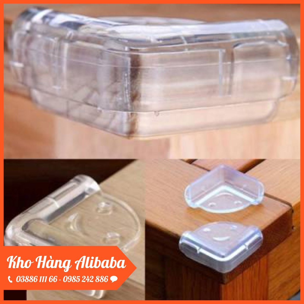SET 4 Bịt Góc Bàn SILICON Kèm Miếng Dán #270 x 4 cái