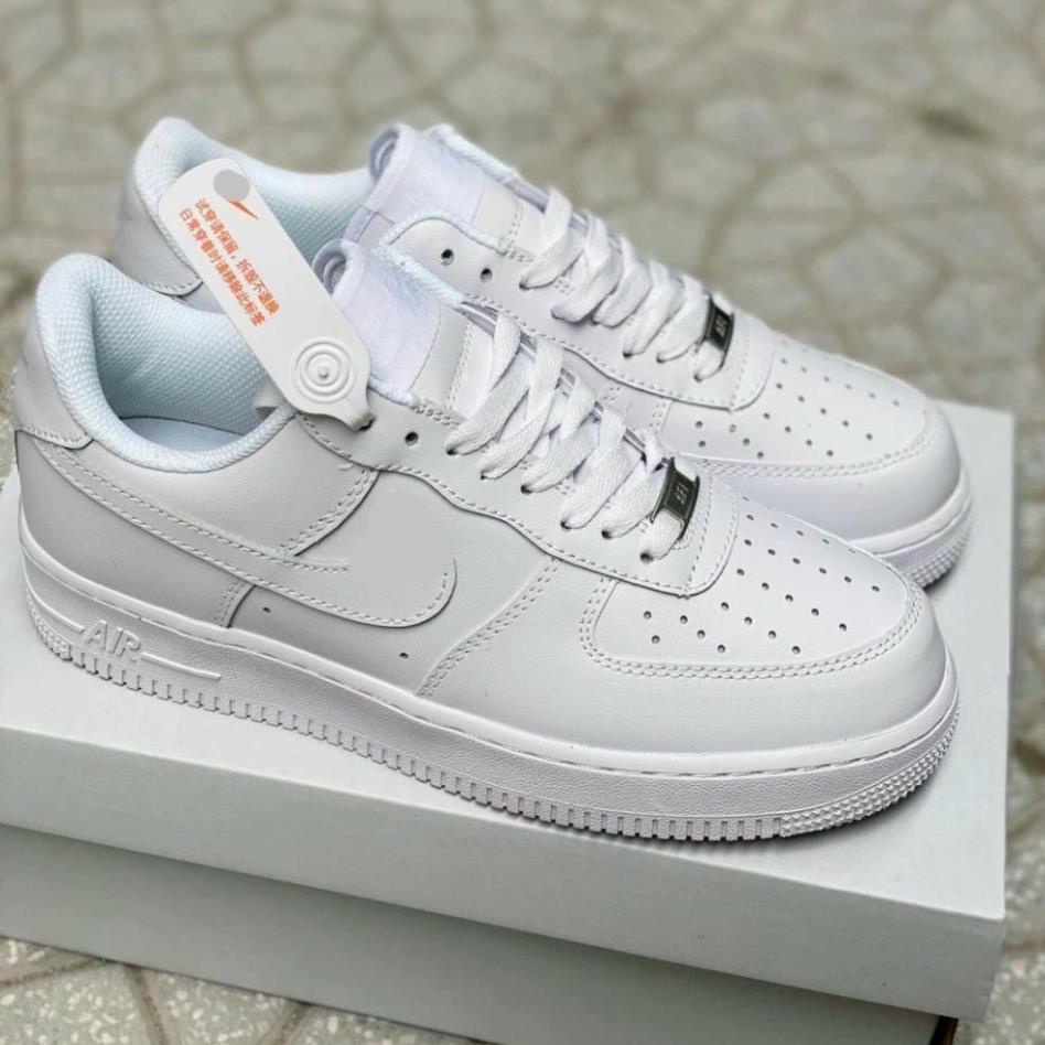 Giày Nike_air force 1 màu trắng nam nữ, Giày_Nike af1 trắng bản đẹp đế không vàng full box bill 🍀 🙋🏻