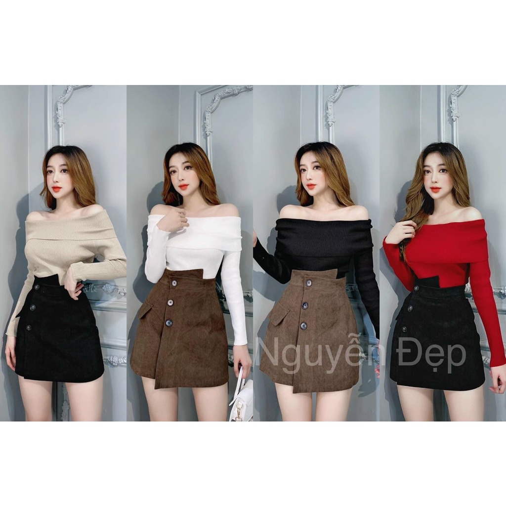 áo bẹt vai chéo ngực xinh GB0908