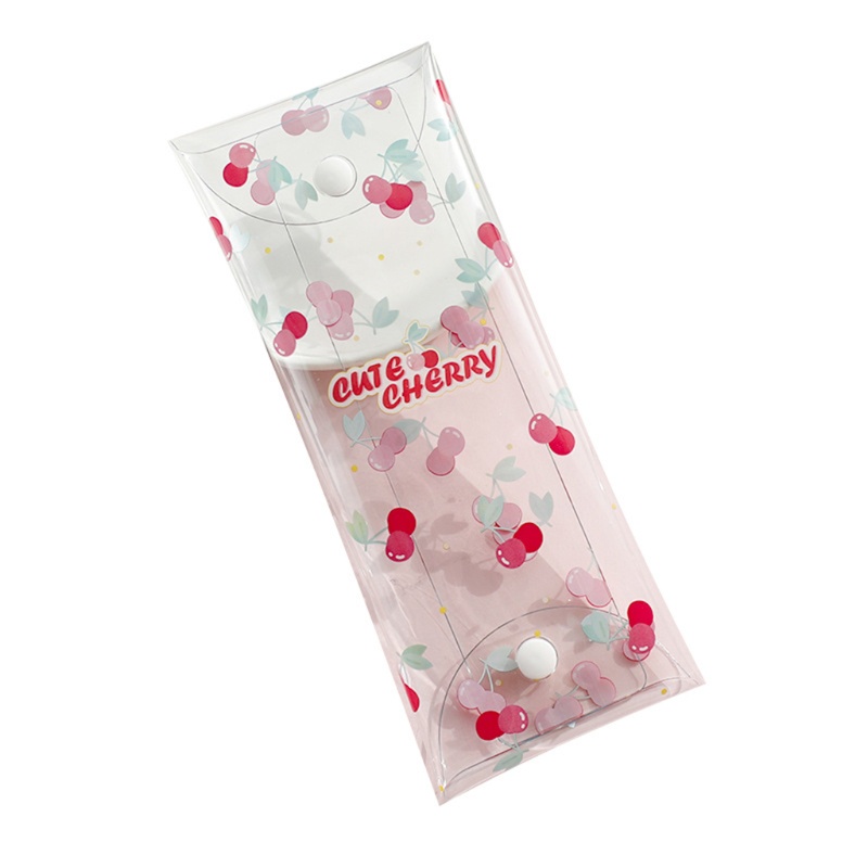 Seng Túi Đựng Bút Chì Đa Năng In Hình Gấu Cherry Hoạt Hình Cao Cấp