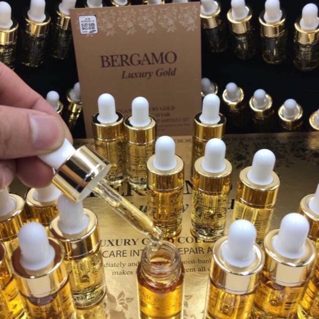 Serum #Bergamo Luxury Gold Collagen & Caviar (HÀNG CHÍNH HÃNG)