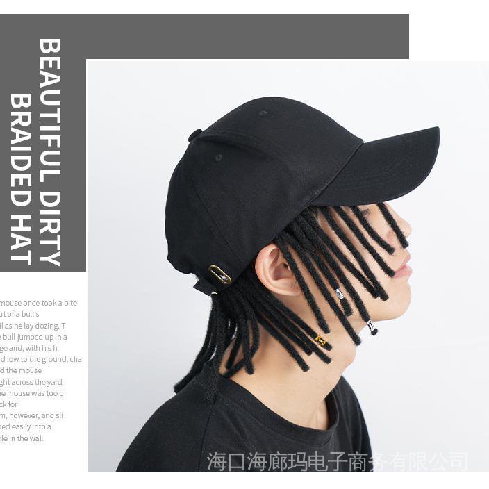 Mũ Lưỡi Vịt Đính Tóc Giả Phong Cách Hip-Hop Dành Cho Nam Nữ