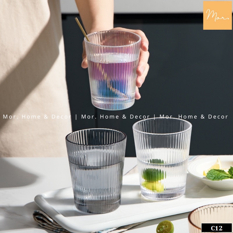 Cốc thủy tinh chịu nhiệt - Vân sọc - C12