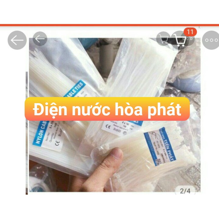 Dây rút nhựa 10cm ,15cm, 20cm, 25cm, 30cm (~ 75-80 sợi/bịch) tặng kèm.