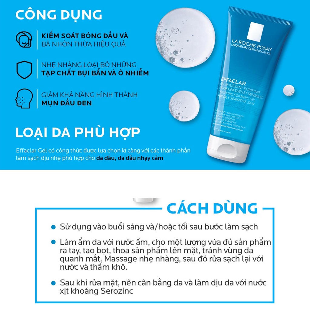 Sữa rửa mặt La Roche Posay 400ml