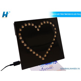 Mạch Led Trái Tim RGB 32 Led Full