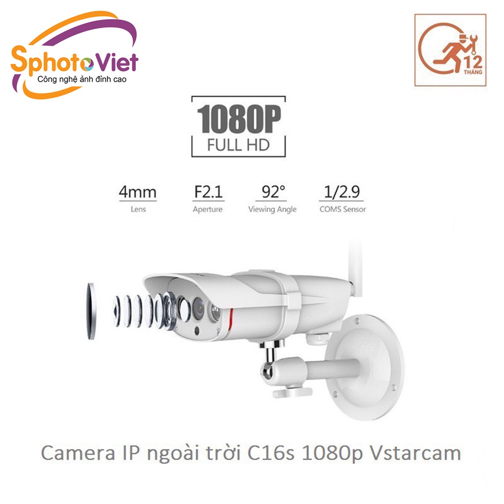 Camera Wifi IP Vstarcam C16s 1080p Ngoài trời