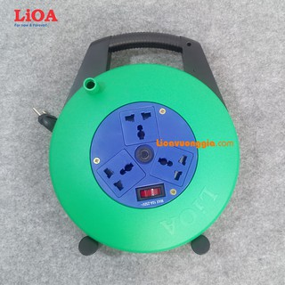 Ổ cắm kéo dài quay tay LIOA - Kiểu xách tay 10A 10m dây