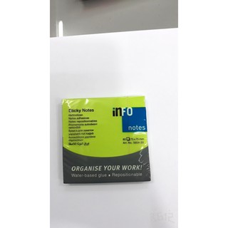 Giấy note màu dạ quang 3"x3" Info - Đức