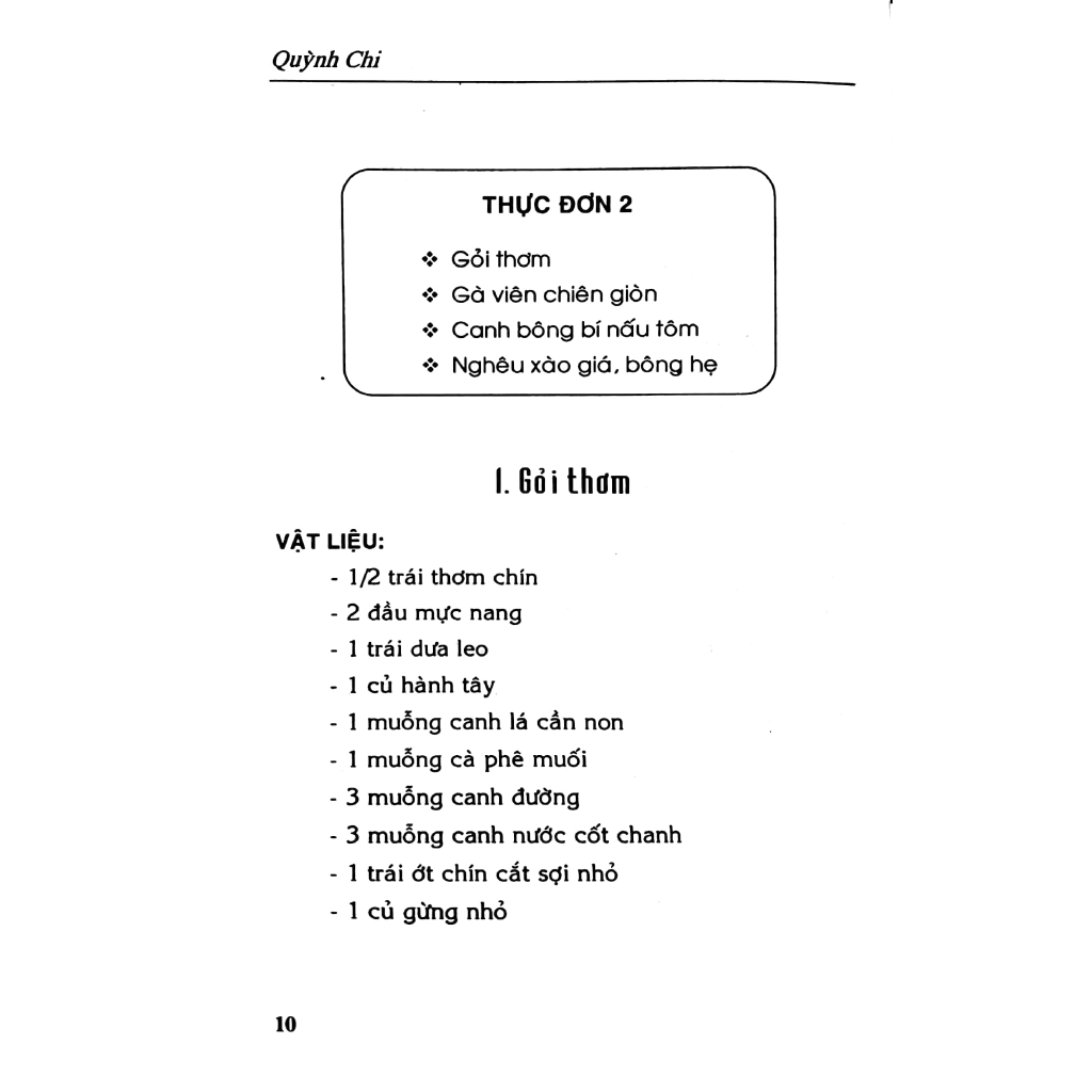 Sách - Thực Đơn Cuối Tuần