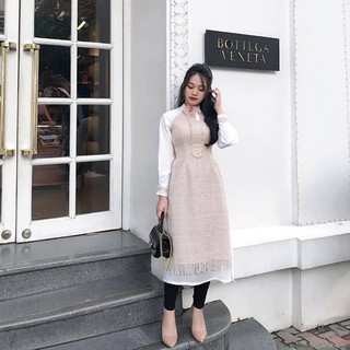 ÁO DÀI DẠ TWEED HÀNG THIẾT KẾ
