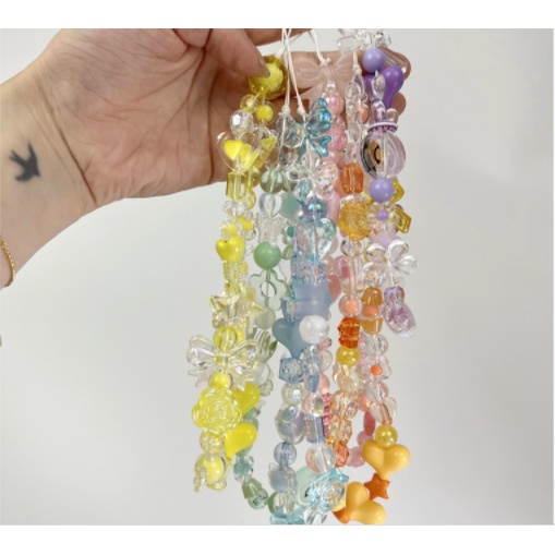 Set 20 Hạt Nhựa Nhiều Màu Sắc Dùng Để Trang Trí Túi Xách handmade Tiện Dụng