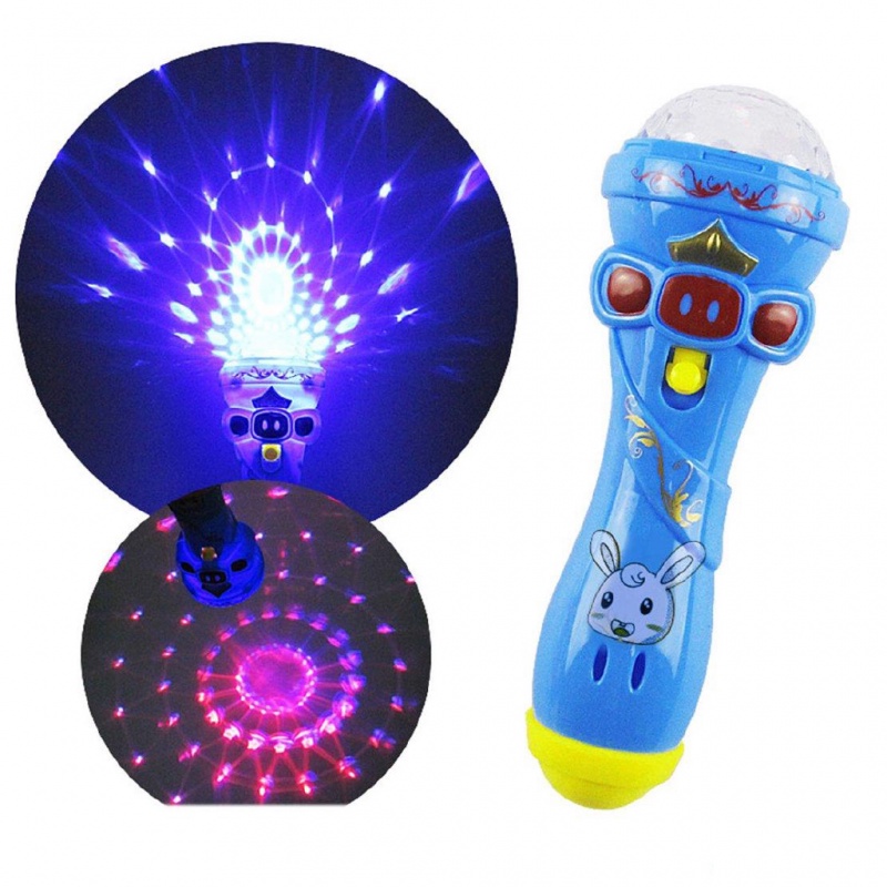 Rabbit Led Glitter Projector Lamp Microphone Lighting Karaoke Toy Glow Kids Toys