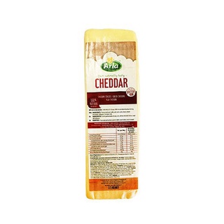Phô mai cheddar cam, trắng Arla gói 1kg