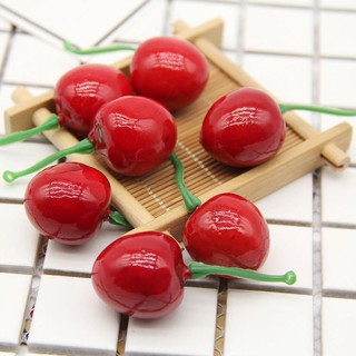 2 Quả Đạo cụ chụp ảnh Chụp ảnh chụp hình Trái Cherry Đỏ