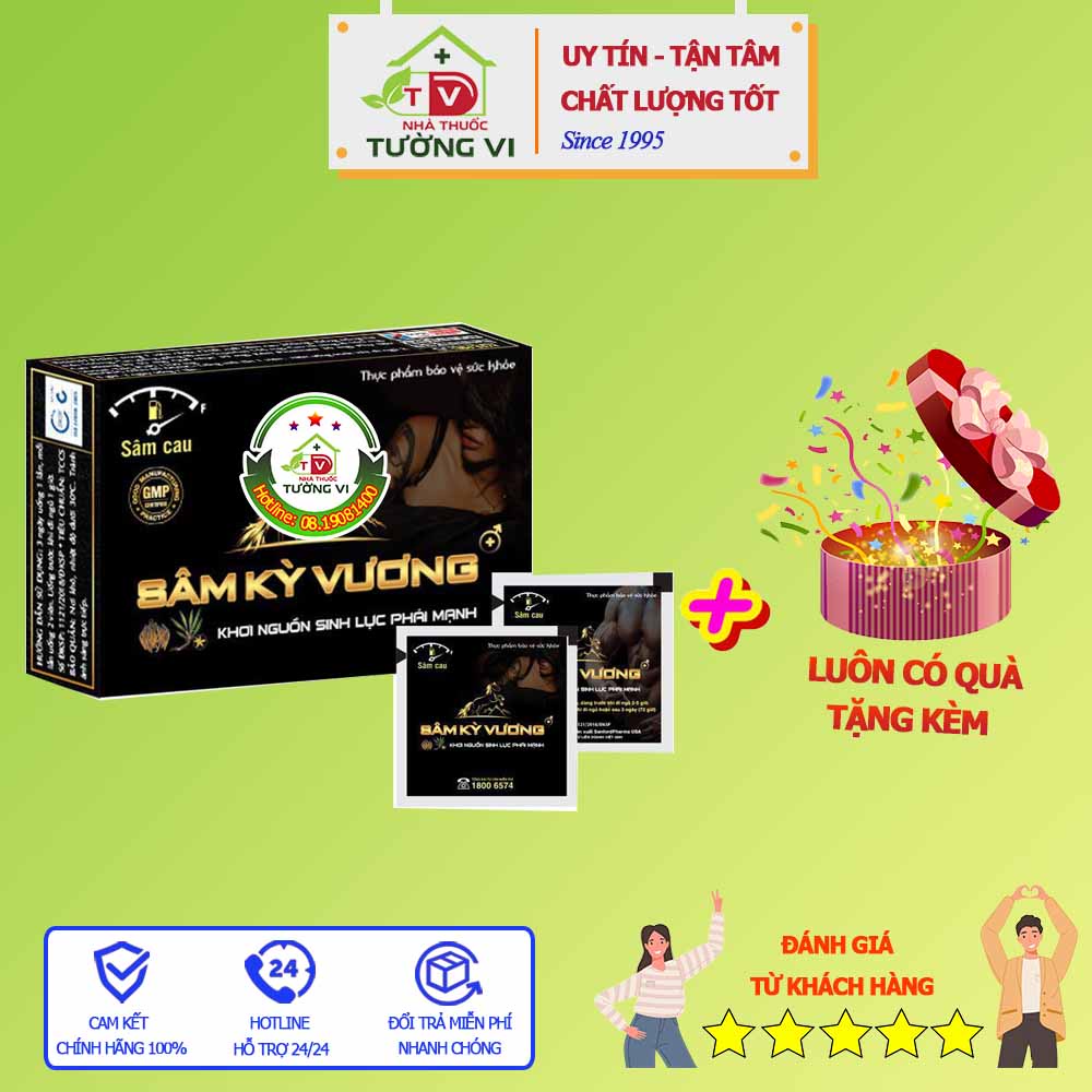 Sâm Kỳ Vương (hộp 4 viên) – Giúp bổ thận tráng dương, tăng nội tiết tố nam, mạnh gân cốt, giảm đau lưng mỏi gối