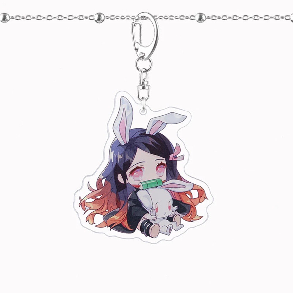 Móc Khóa Acrylic Họa Tiết Demon Slayer Dễ Thương