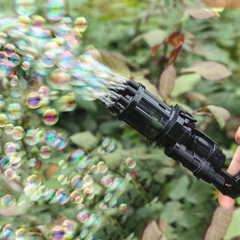 Súng bắn bong bóng 8 nòng siêu mạnh, súng thổi bong bóng xà phòng ngoài trời cho trẻ em GD305
