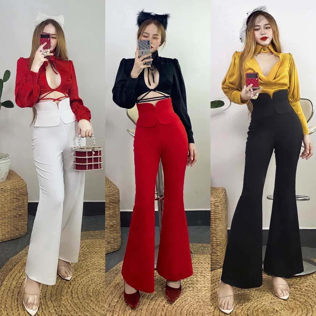 LOLITA PANTS: Quần LOLITA dáng Loe/ Suông by JAN SEC