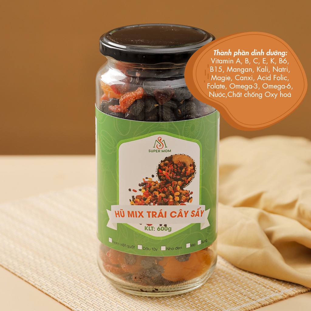 MIX TRÁI CÂY SẤY DẺO KHÔNG ĐƯỜNG 5 VỊ ăn vặt healthy cho người ăn kiêng ăn chay &amp; mẹ bầu kích thích vị giác &amp; tiêu hóa