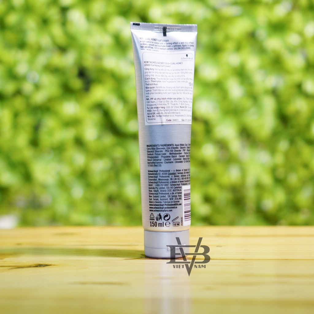 KEM TẠO KIỂU GIỮ NẾP CHO TÓC UỐN VÀ CHỐNG NHIỆT OSIS CURL HONEY 150ML - OSIS +2