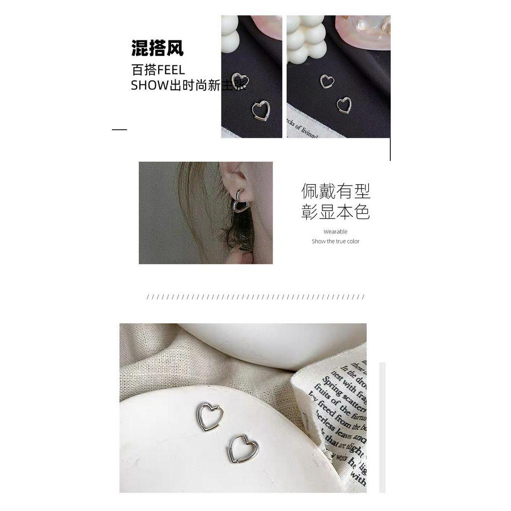 Khuyên tai hình trái tim thời trang đơn giản 22830 dễ phối đồ