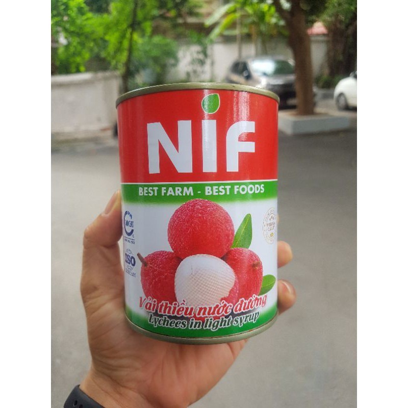 Vải Hộp/ Vải Ngâm Hãng NIF 560gr - Thơm Ngon