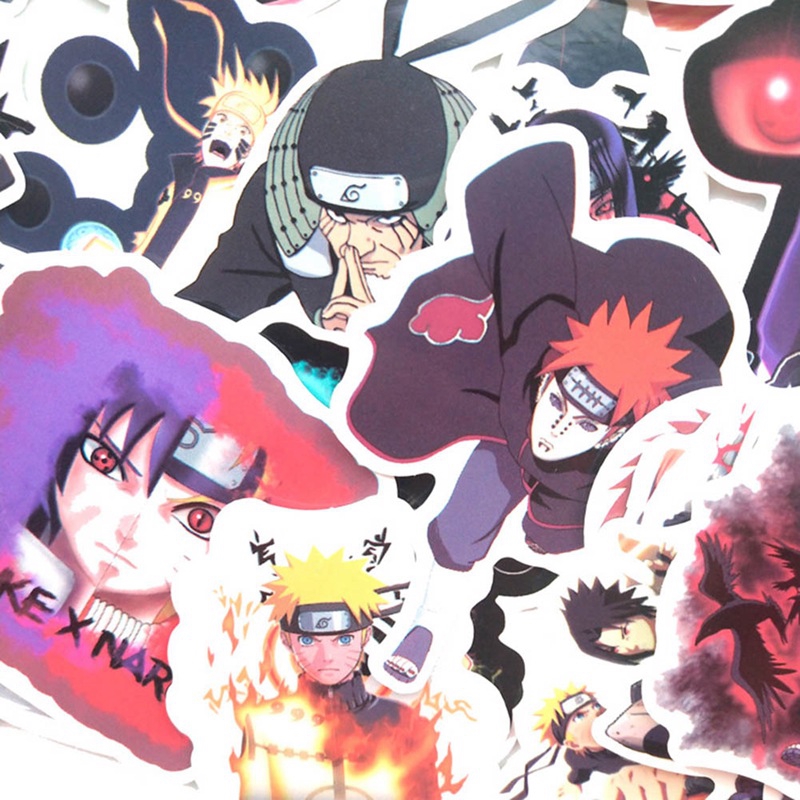 Bộ 70 Sticker Dán Trang Trí Hình Nhân Vật Trong Phim Hoạt Hình Naruto