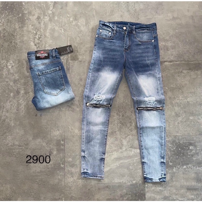 Quần jean nam rách gối trẻ trung năng động chất liệu cao cấp