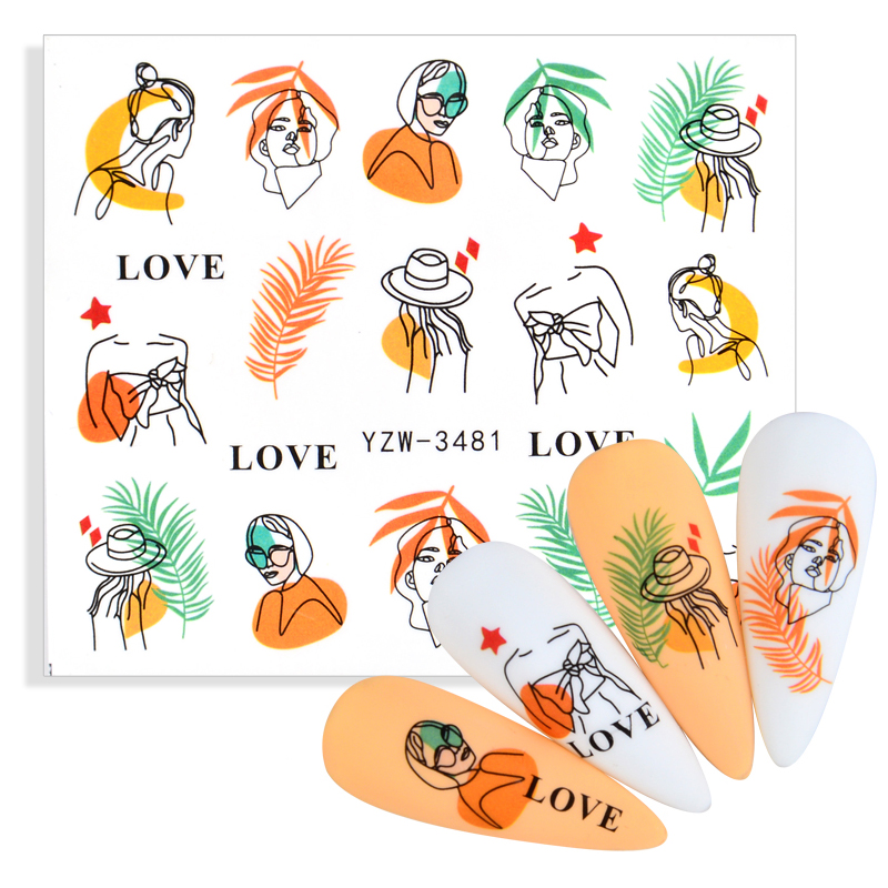 [Hàng mới về] Tờ miếng dán trang trí móng tay nghệ thuật ngâm nước chuyển hình nhiều họa tiết 3D DIY