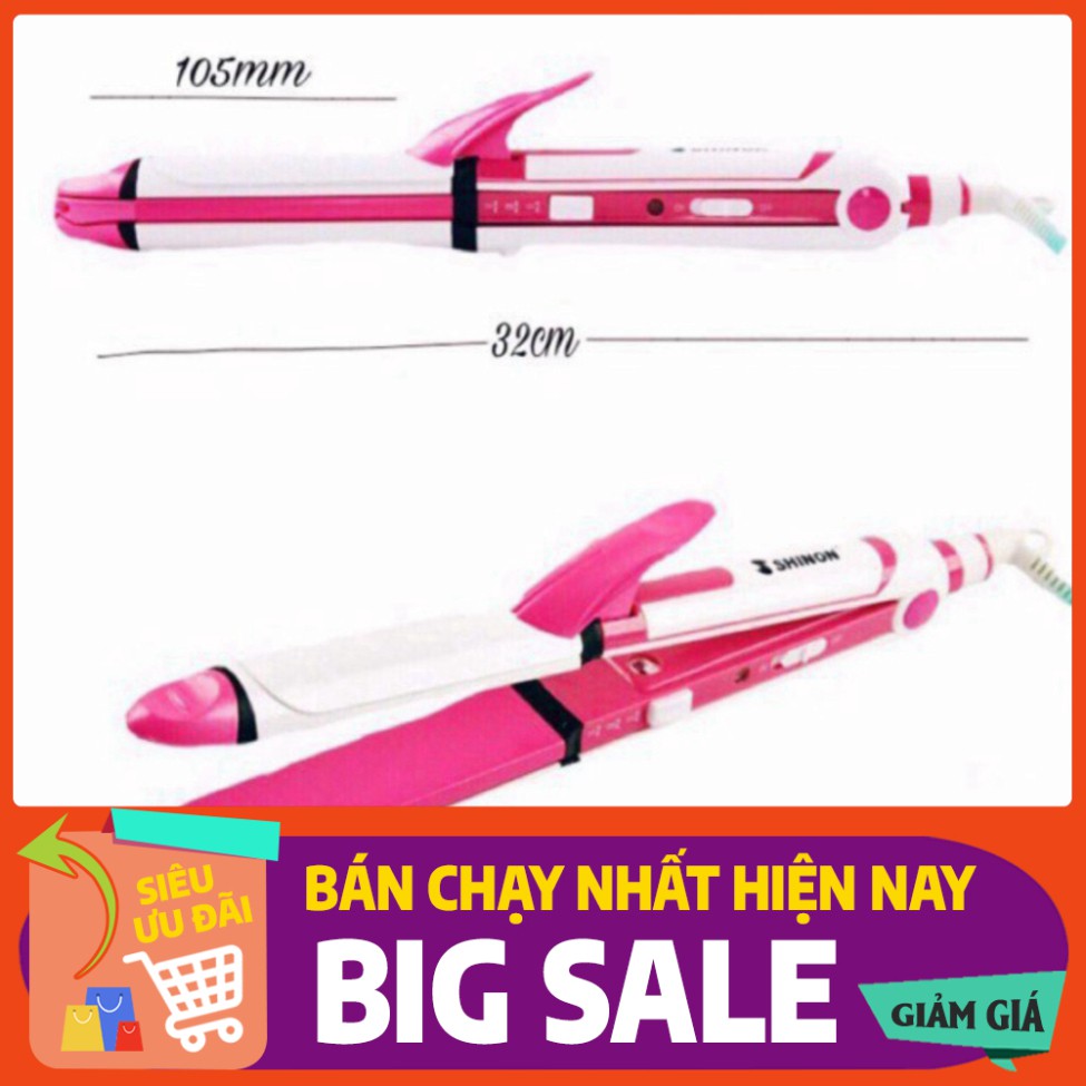 [FREE SHIP] 💥[BẢO HÀN 1 NĂM]💥Máy Làm Tóc Shinon Hàn Quốc Uốn Duỗi Bấm 3IN 1 Hàng Chính Hãng 💥SIÊU HOT💥