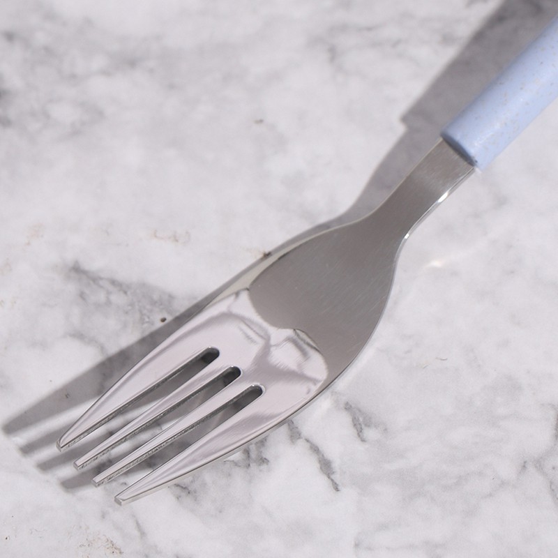 [baishangworshipwell♥]3*Stainless Steel Tableware With Wheat Straw Handle Knife Fork Spoon Dinner Set