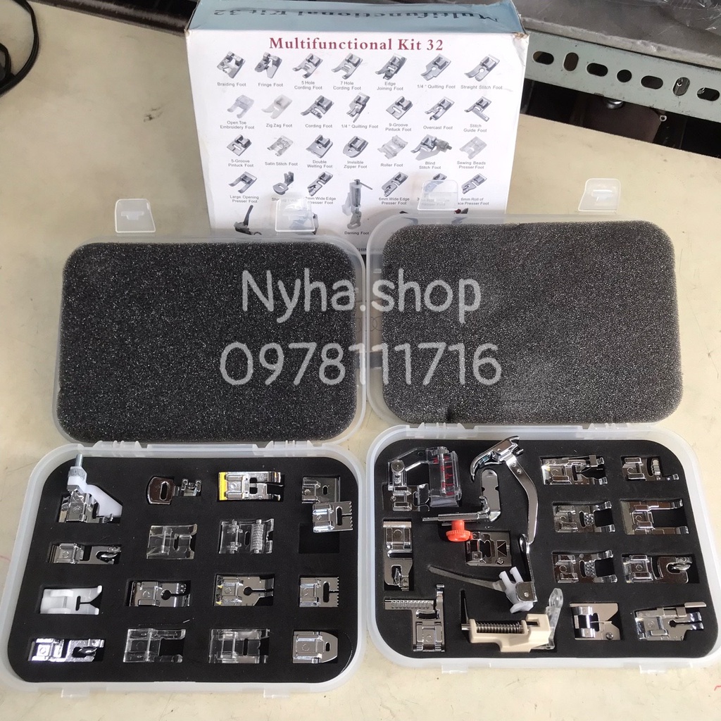 BỘ 32 CHÂN VỊT ĐA NĂNG MÁY MAY GIA ĐÌNH