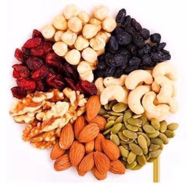 7 loại hạt mĩx ngũ cốc ăn liền - mix nuts cao cấp thùng 600g